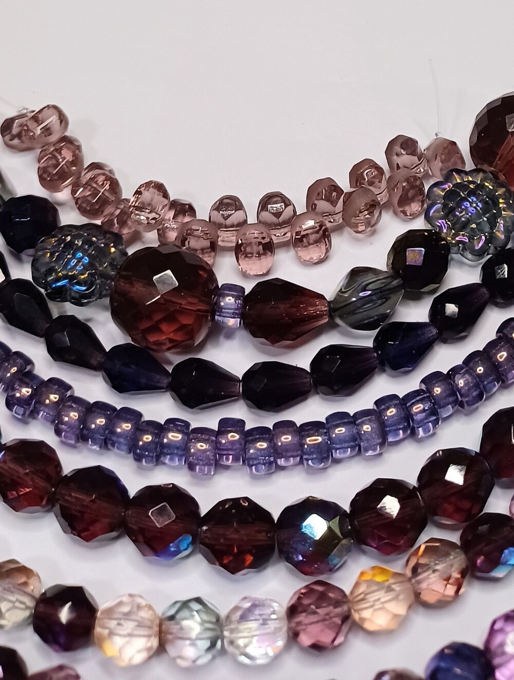 Czech glass beads 7-strands jewelry making - Picture 4 of 4